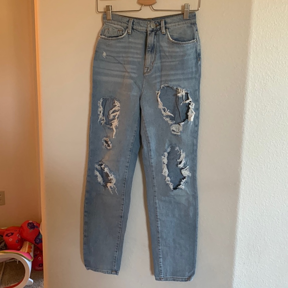 BDG distressed high rise mom jeans